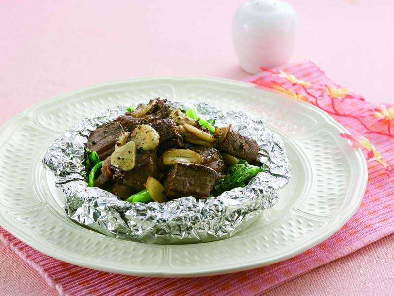 Bít tết tiêu đen cốc bạc