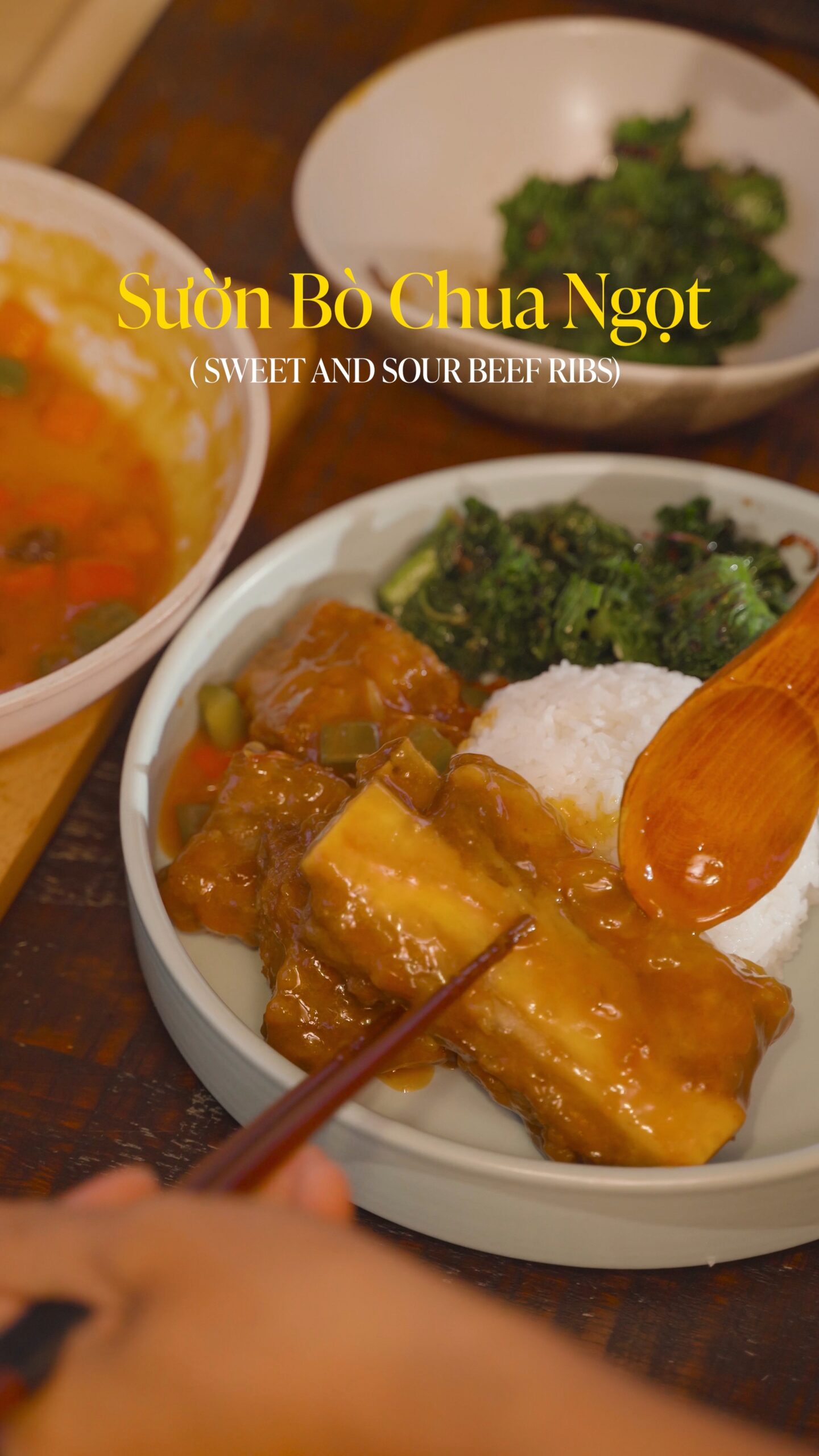 Sườn bò chua ngọt