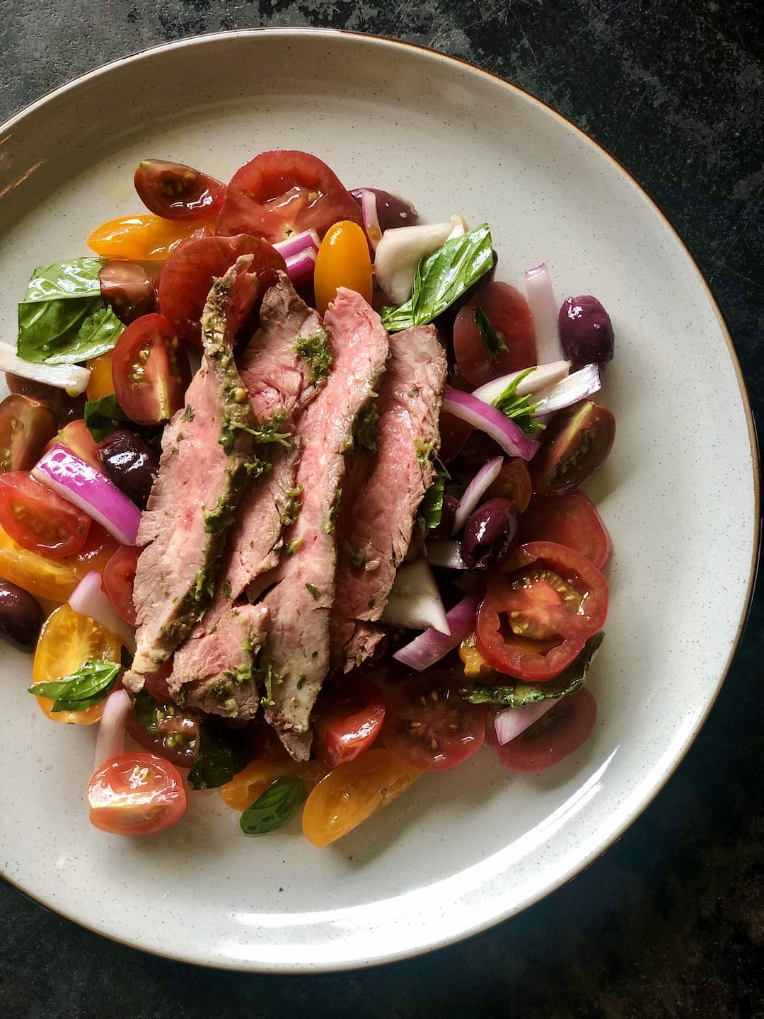 ｜Món ăn nhanh｜ Salad cà chua thịt bò nướng