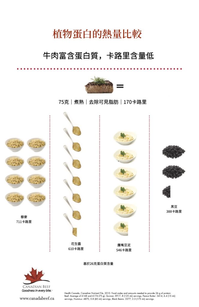 植物蛋白的熱量比較