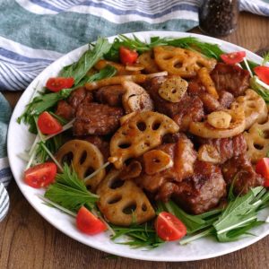 加拿大牛肉協會-美味食譜-加拿大牛肉醬炒蓮藕