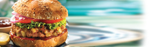 Burger thịt bò phô mai Thụy Sĩ nóng
